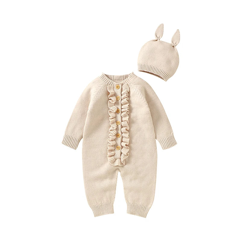 Unisex Newborn Baby Knitted Rompers for Autumn Winter