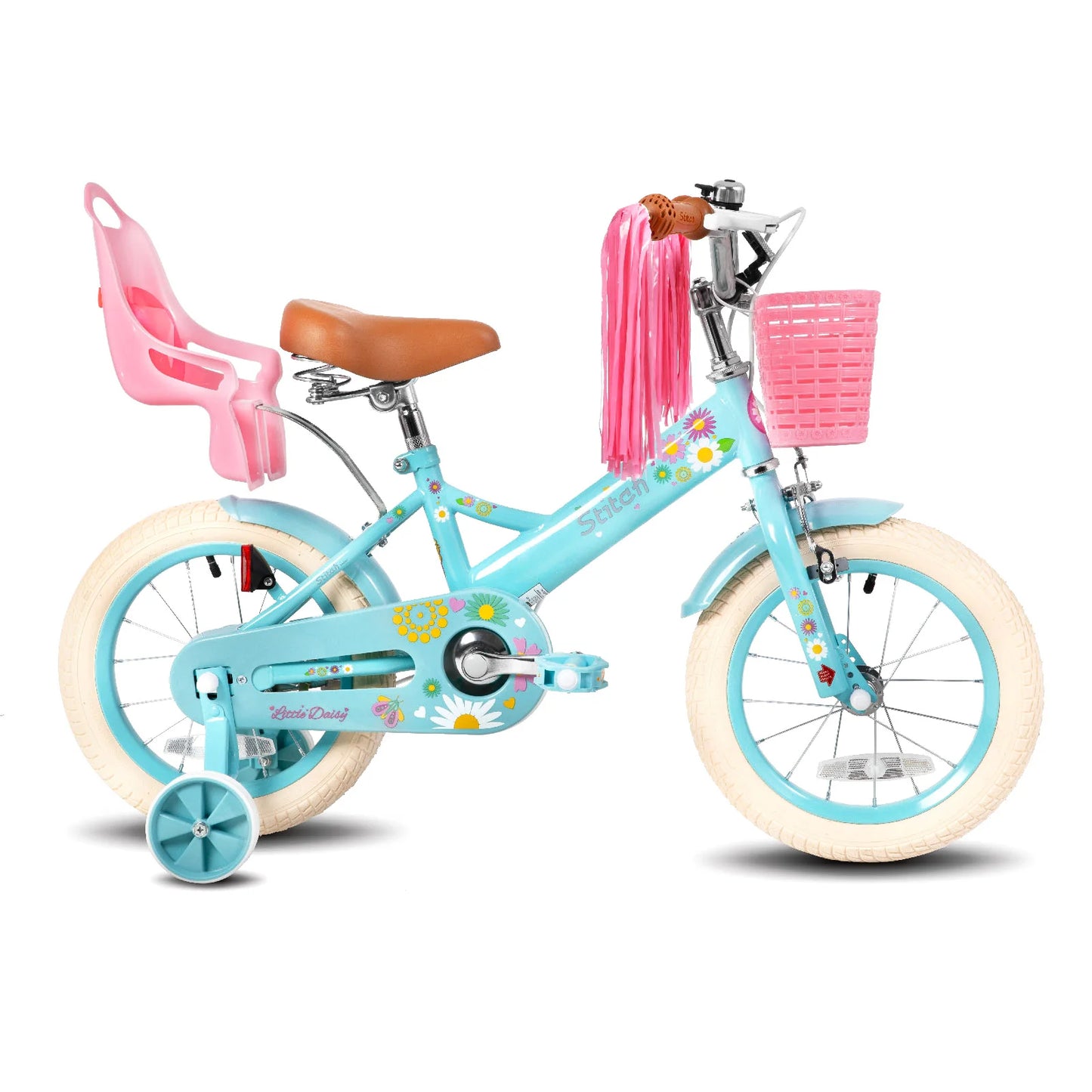 Stitch Daisy Girls Bike 12 14 16 Inches Doll Seat Ages 2 7