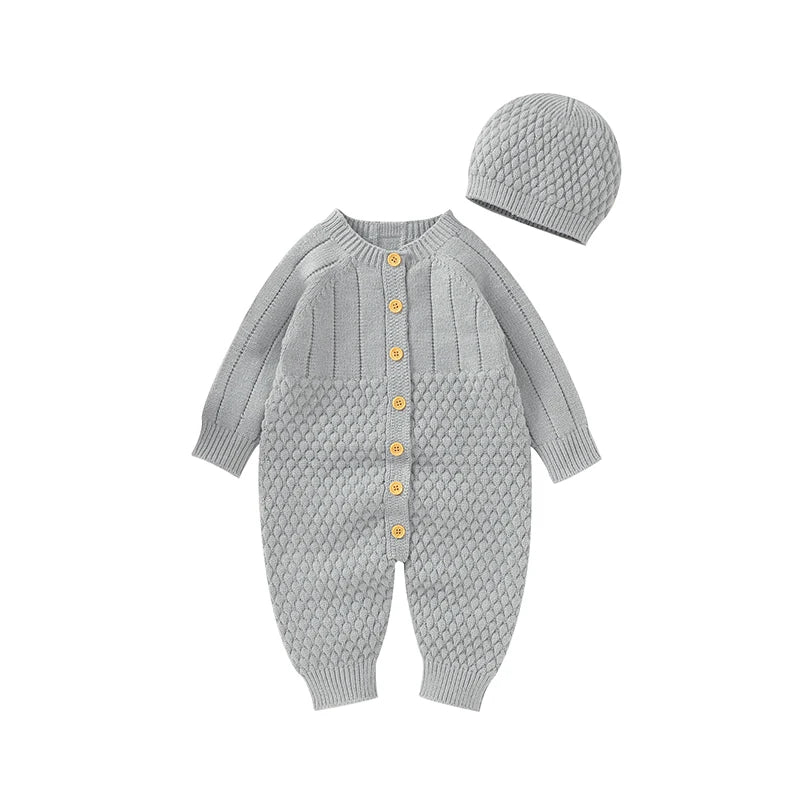 Unisex Newborn Baby Knitted Rompers for Autumn Winter