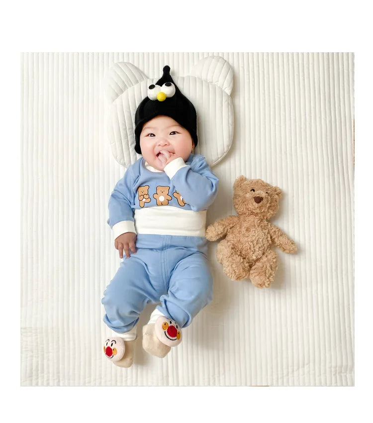 Autumn Winter Baby 2 Piece Cotton Pajama Set Long Sleeve Unisex