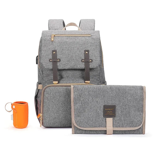 2022 Fashion New Baby Diaper Bag Backpack Multifunctional Organizer with Thermal Milk Bottle Bag for Moms