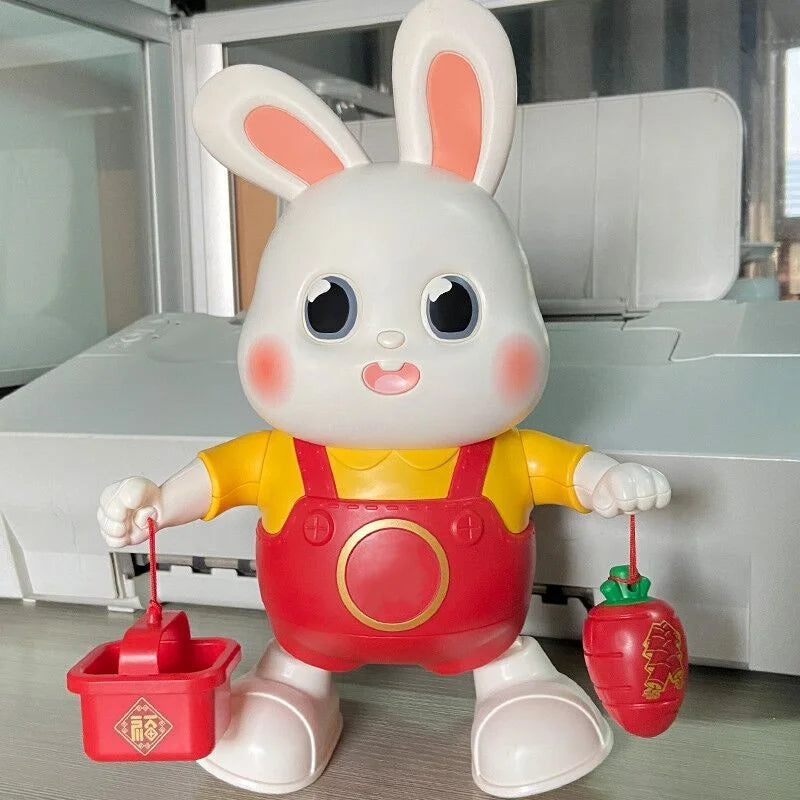 Musical Rabbit Toys, Early Education Kids Toys for Boys Girls Infant Tummy Time Crawling Toys Easter Christmas Birthday Gifts
