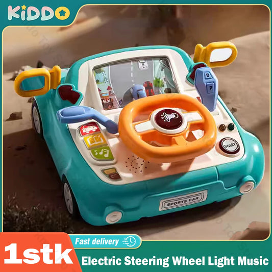Baby Car Toy Light Musical Steering Wheel Interactive Driving Toy for Car Seat Sensory Play Develops Fine Motor Skills