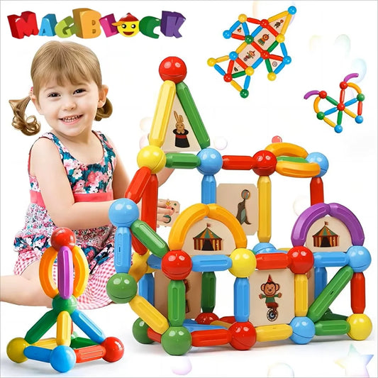 Magblock 90Pcs Magnetic Building Sticks Blocks Toy Set For Boys And Girls