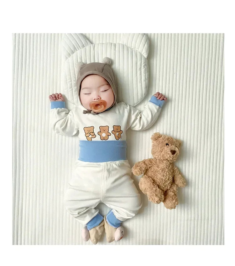 Autumn Winter Baby 2 Piece Cotton Pajama Set Long Sleeve Unisex