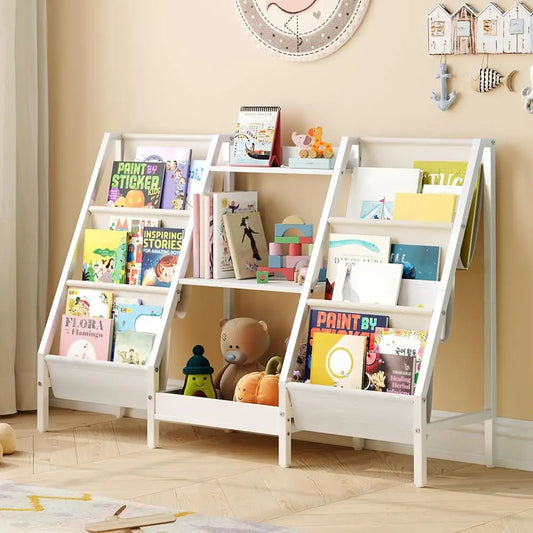 Kids Bookshelf And Toy Organizer 3 Tier Bookshelf For Kids Sturdy Kids Bookcase With Storage Toddler Book Shelf For Kids