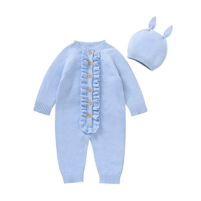Unisex Newborn Baby Knitted Rompers for Autumn Winter