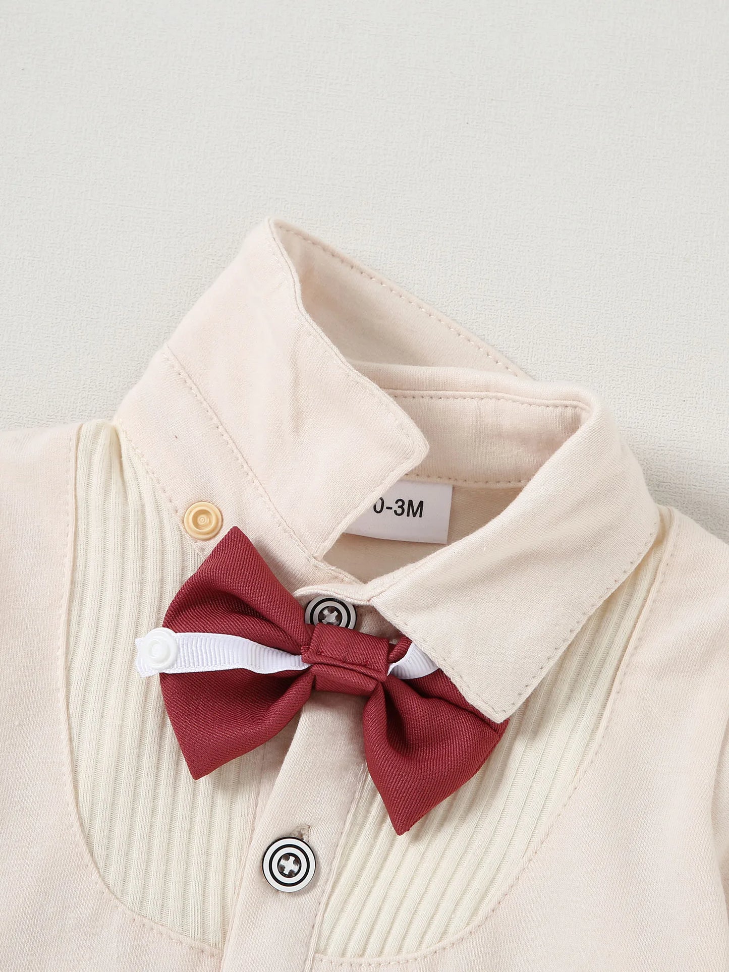 Baby Boy Wedding Outfit Set 0-18 Months Dress Shirt Vest Suspender Pants Bow Tie