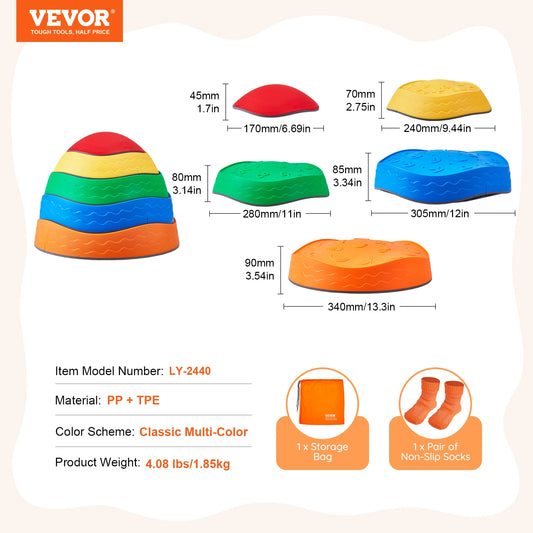 SucceBuy Balance Stepping Stones Kids Indoor Outdoor Play