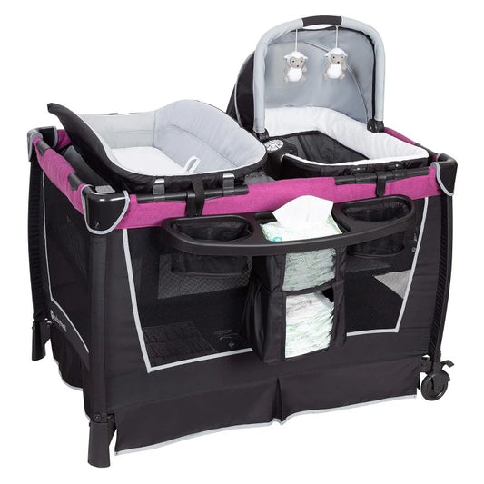Retreat Nursery Center Playard Mulberry with Removable Bassinet and Changing Table
