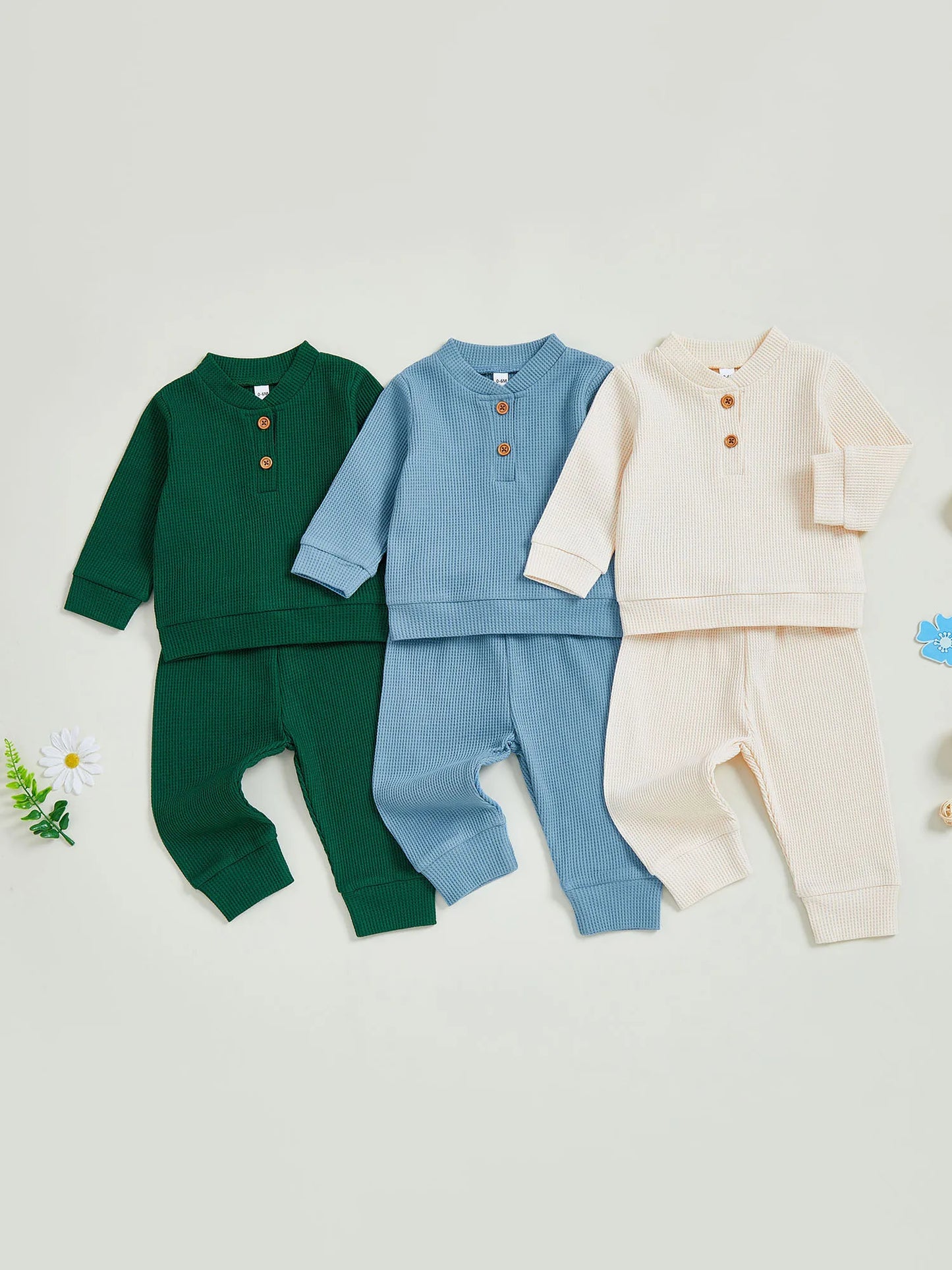 Infant Autumn Knit Sweater And Jogger Set Cozy Ribbed 2 Piece Outfit