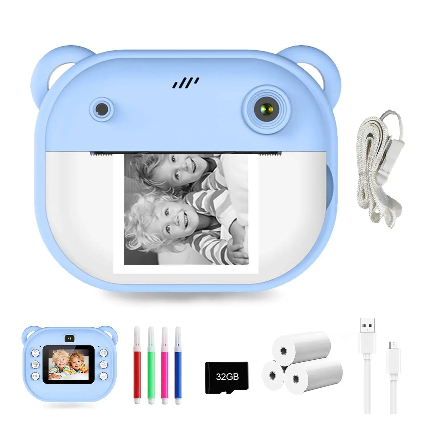Kids Camera Toys for Girls and Boys Age 3 to 12 Digital Toddler Camera for 3 to 8 Years Old Birthday Gifts 1080 Video