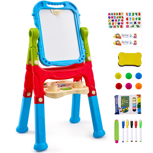 SucceBuy Magnetic Drawing Board Chalkboard Easel for Kids
