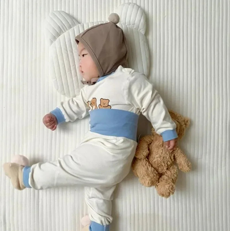 Autumn Winter Baby 2 Piece Cotton Pajama Set Long Sleeve Unisex