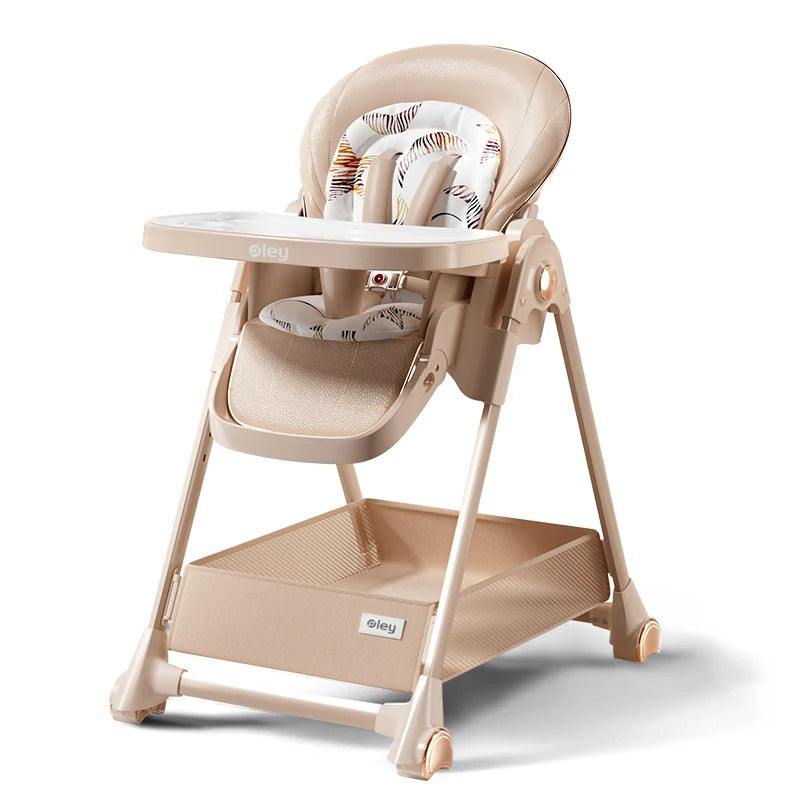Multifunctional Foldable Baby High Chair Adjustable Height Feeding Chair Toddler Play Chair