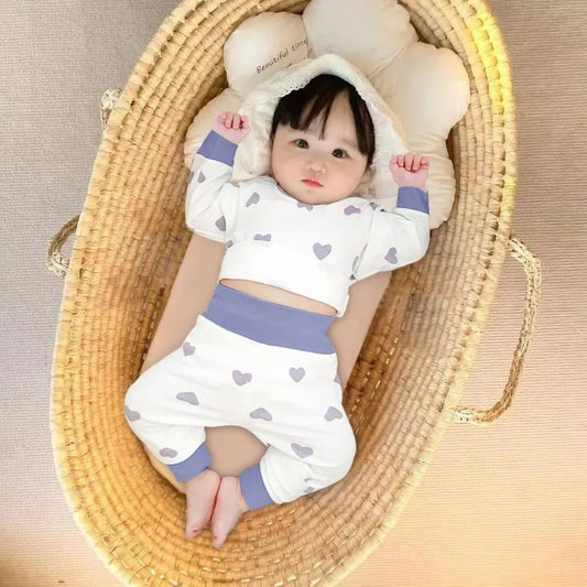 Autumn Winter Baby 2 Piece Cotton Pajama Set Long Sleeve Unisex