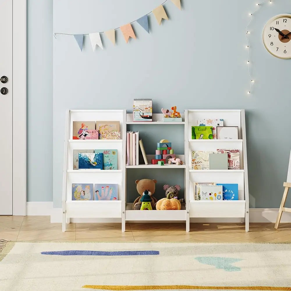 Kids Bookshelf And Toy Organizer 3 Tier Bookshelf For Kids Sturdy Kids Bookcase With Storage Toddler Book Shelf For Kids