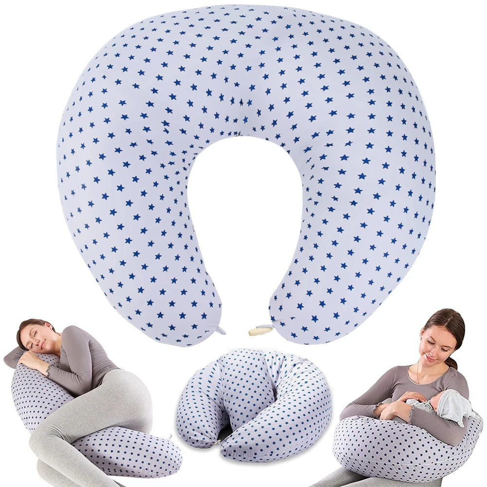 Adjustable Nursing Pillow for Breastfeeding and Bottle Feeding Support with Removable Cover