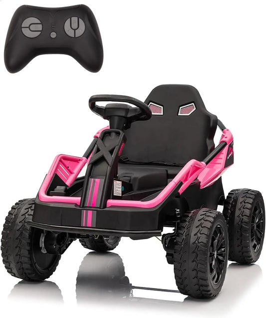 24V Ride On Truck Car Electric UTV with Remote Control 4 Shock Absorbers Safety Belt 16 Inch Wide Seat Music 4WD Power