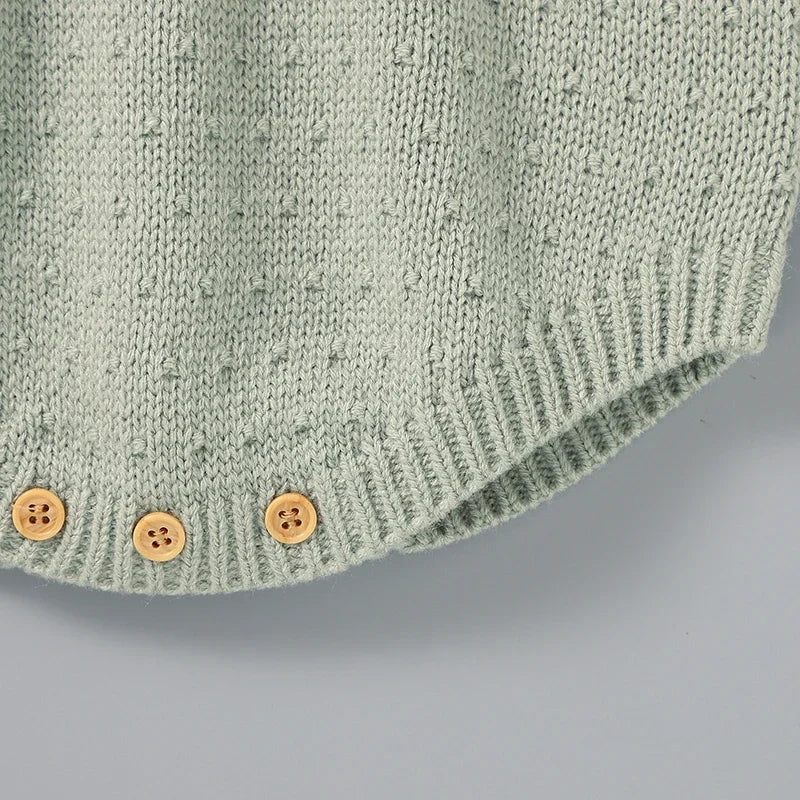 Unisex Newborn Toddler Knitted Bodysuits Long Sleeve Onesie Winter Spring