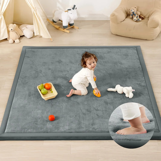 3cm Thick Memory Foam Playpen Carpet With Non Slip Bottom