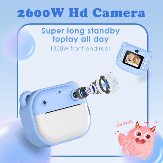 Kids Camera Toys for Girls and Boys Age 3 to 12 Digital Toddler Camera for 3 to 8 Years Old Birthday Gifts 1080 Video