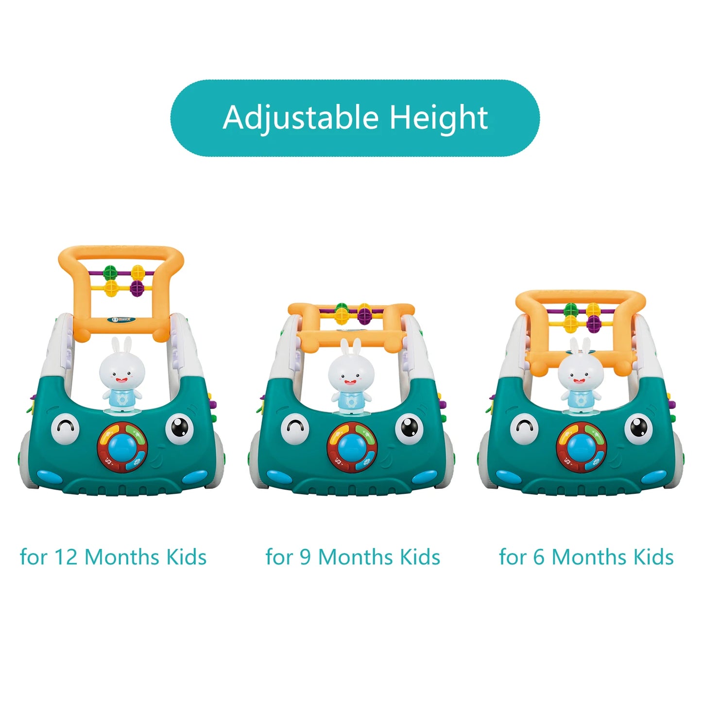 Educiró 4 in 1 Baby Walker for Boys and Girls Sit to Stand Learning Walker Baby Push Walker Learning Push Toys for Baby