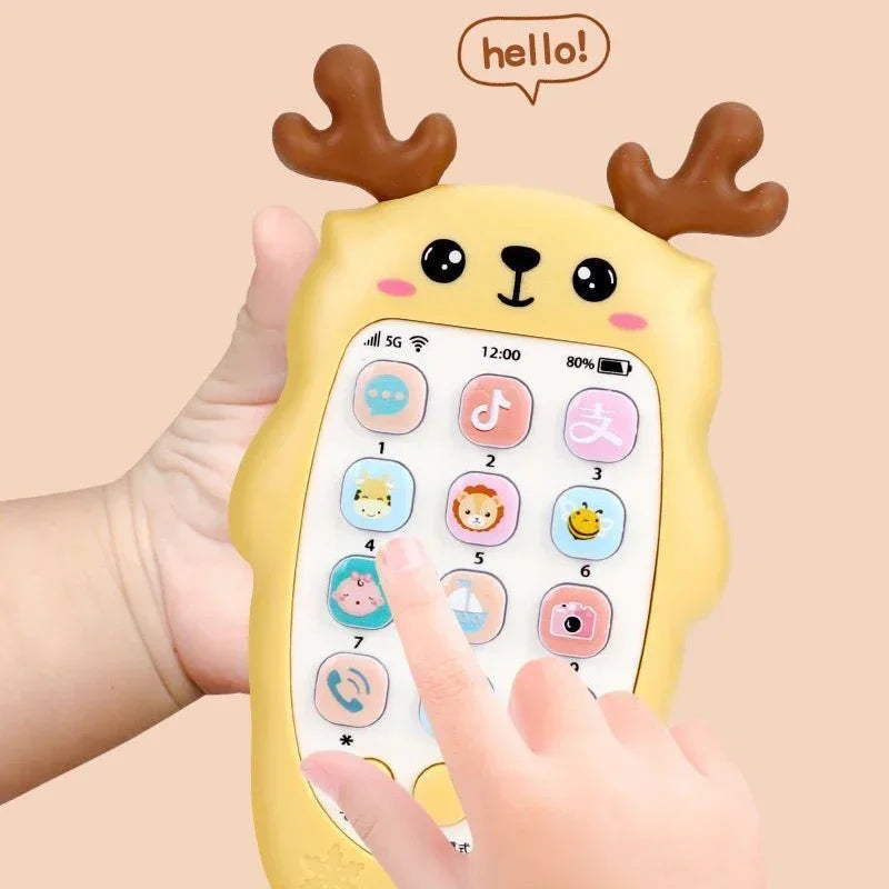 Baby Phone Toy Teether Bilingual Music Learning Toy For Early Education Gift