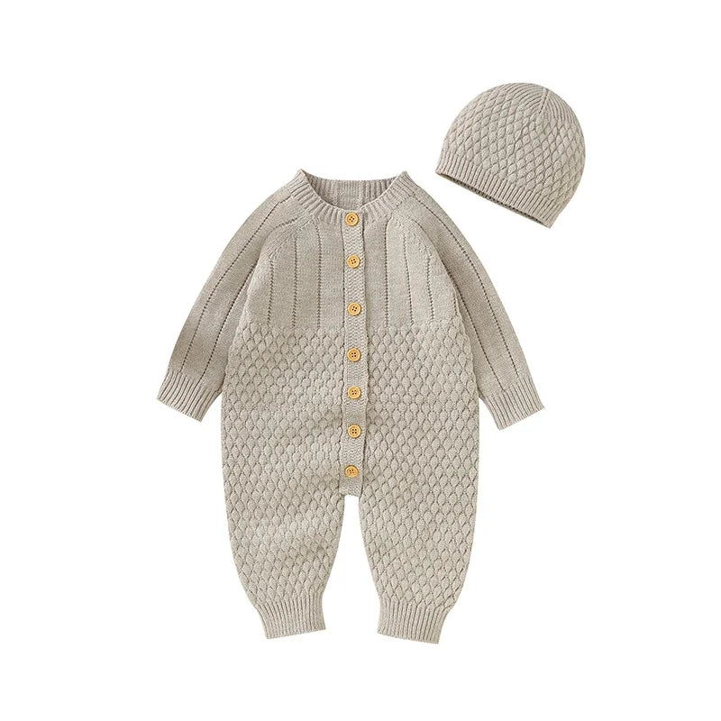Unisex Newborn Baby Knitted Rompers for Autumn Winter