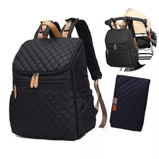 2022 Fashion New Baby Diaper Bag Backpack Multifunctional Organizer with Thermal Milk Bottle Bag for Moms