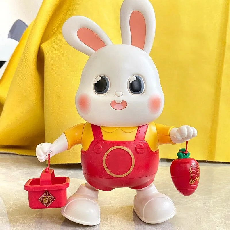 Musical Rabbit Toys, Early Education Kids Toys for Boys Girls Infant Tummy Time Crawling Toys Easter Christmas Birthday Gifts