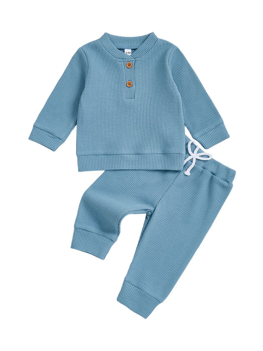 Infant Autumn Knit Sweater And Jogger Set Cozy Ribbed 2 Piece Outfit