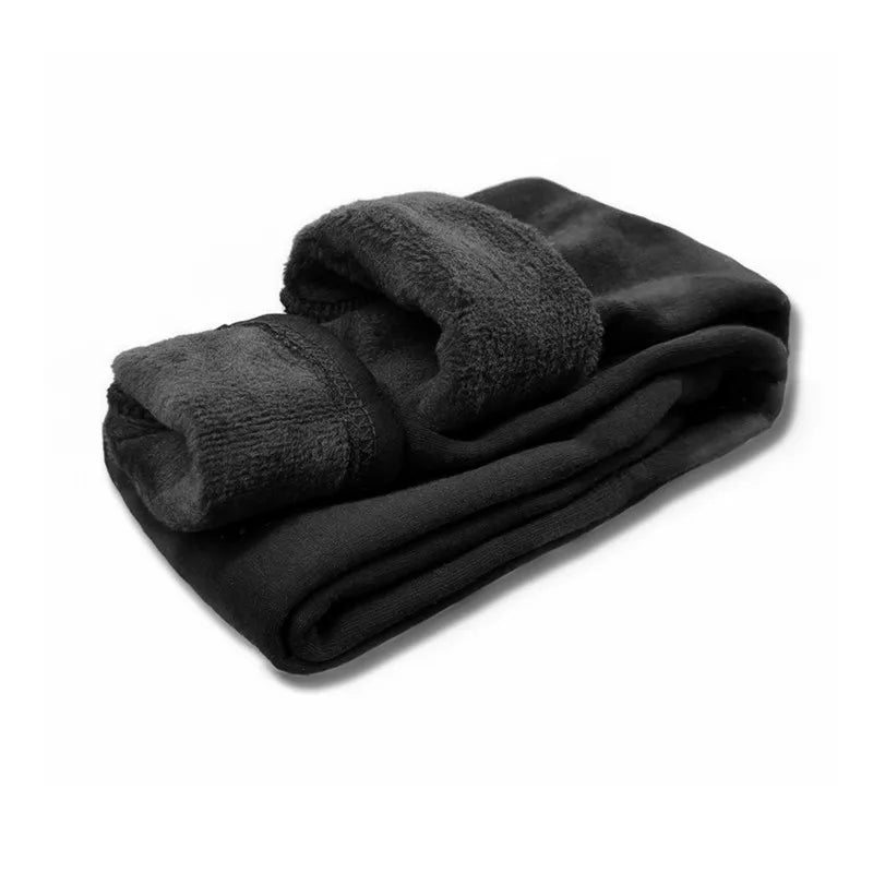 Velvet Dot Leggings For Girls Winter Cotton Stretch Elastic Waist Slim Pants