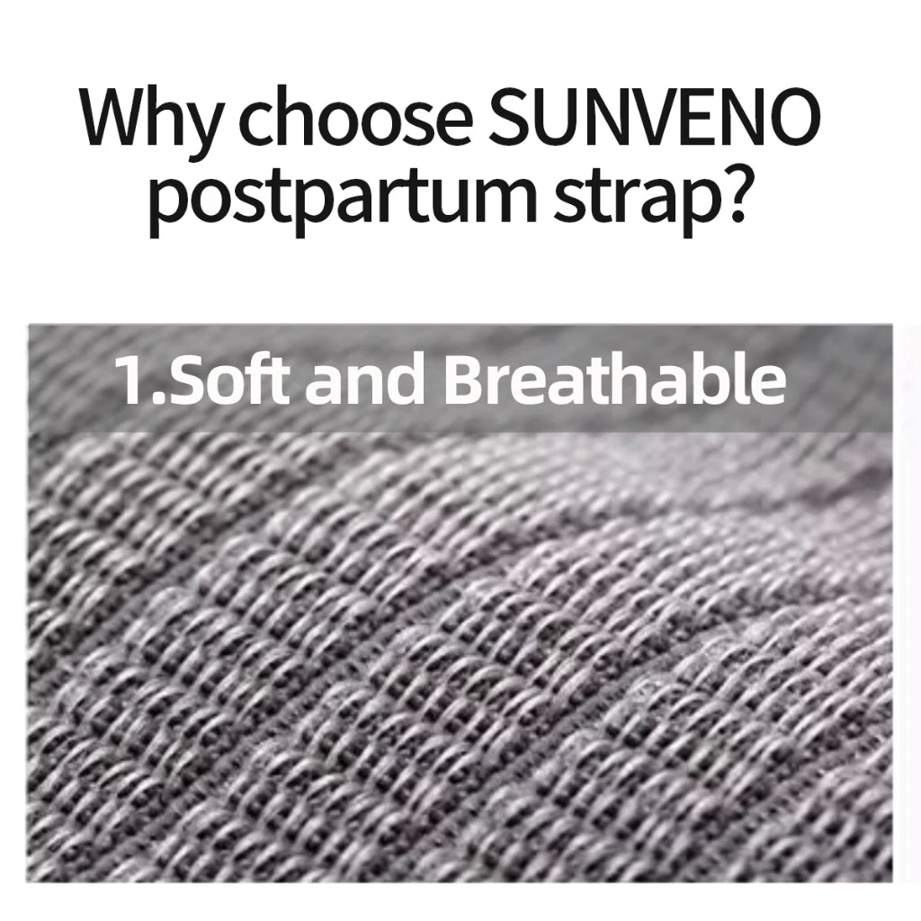 Sunveno Postpartum Belly Band Girdle Adjustable Belly Wrap C Section Recovery Binder Abdominal Support