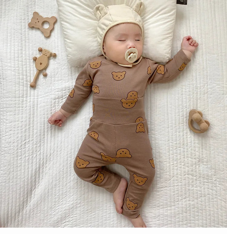 Autumn Winter Baby 2 Piece Cotton Pajama Set Long Sleeve Unisex