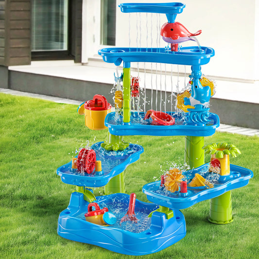 TEMI 5 Layer Sand And Water Table Outdoor Toy For Kids Beach Play