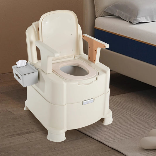 Toilet With Sensor Night Light Portable Bedside Commode Maximum Load 200kg