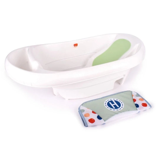 Unisex Newborn to Toddler White 3-in-1 Rigid Baby Bathtub with Sling for Ages 0 Months and Up