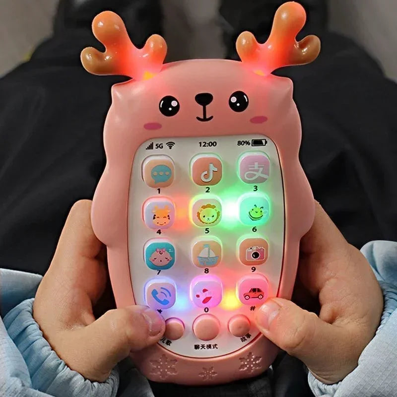 Baby Phone Toy Teether Bilingual Music Learning Toy For Early Education Gift