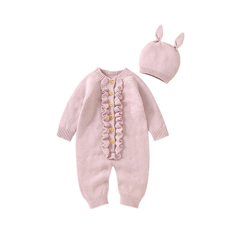 Unisex Newborn Baby Knitted Rompers for Autumn Winter