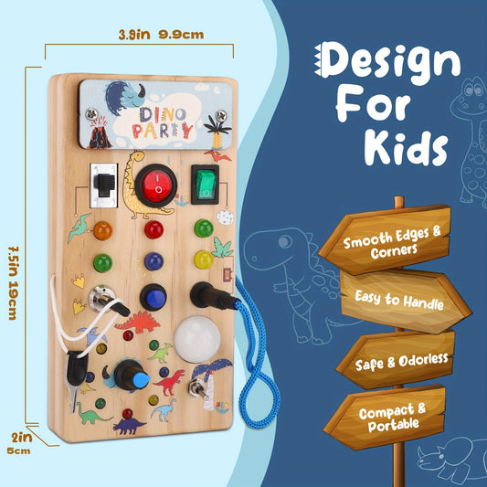 Sensory Board Wooden Toys for Youngsters Busy Board for 1 to 3 Years Old Preschool Learning Activities Birthday Gift for Boys and Girls