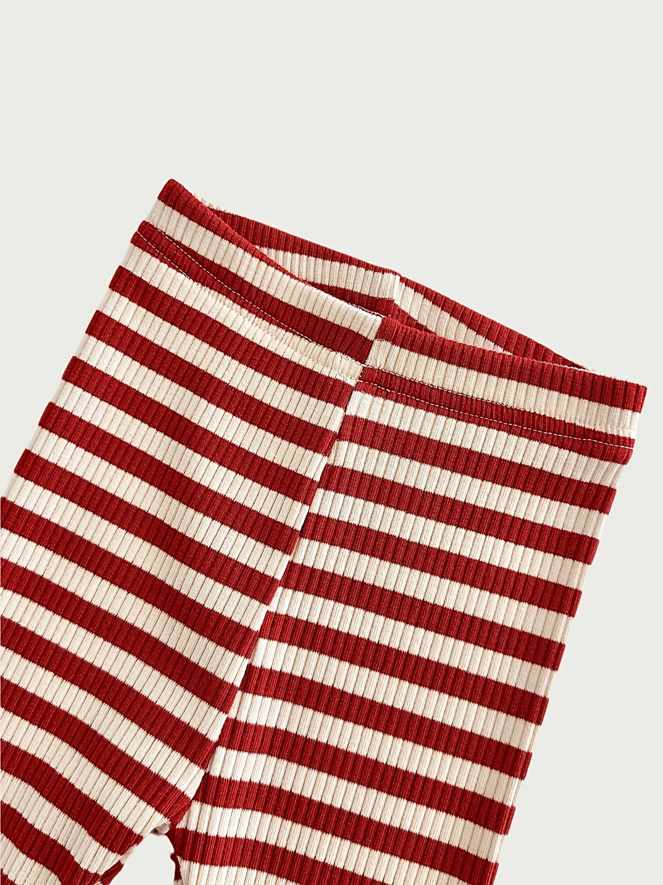 2pcs Set For Girls Featuring A Sweet And Cute Strawberry Pattern - Long Sleeve Round Neck Pullover And Striped Long Pants, Trendy Children'S Outfit For Girls, Autumn Kids' Clothing, Baby Girl Outfits, Toddler Girls' Clothing,