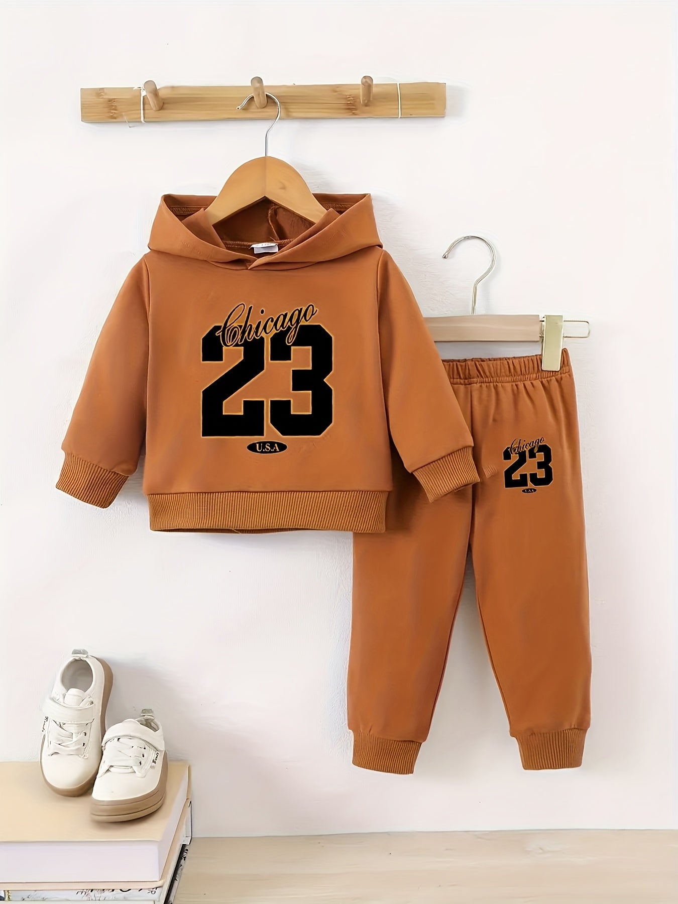 [Sports Two-Piece Set] Sports Hoodie + Trousers Two-Piece Set | Baby Boy Long Sleeve 23 Size Digital Pattern, Spring And Autumn Suitable for Casual Sports, Outdoor