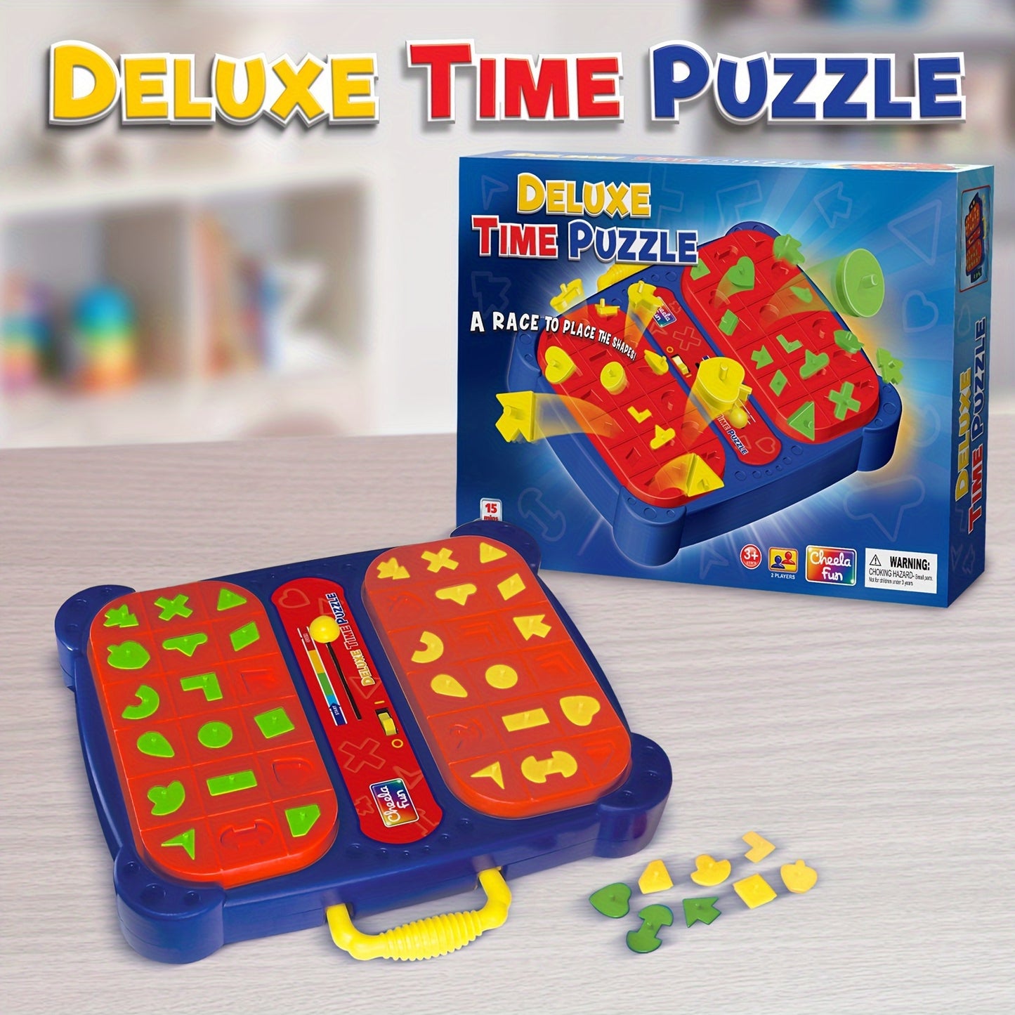 Deluxe Shape Pop Up Board Game Interactive Puzzle Game for 2 Players Ages 3 and Up Develops Problem Solving and Fine Motor Skills Family Fun